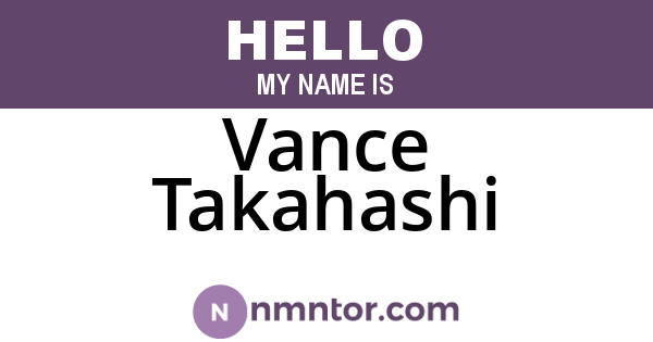 Vance Takahashi