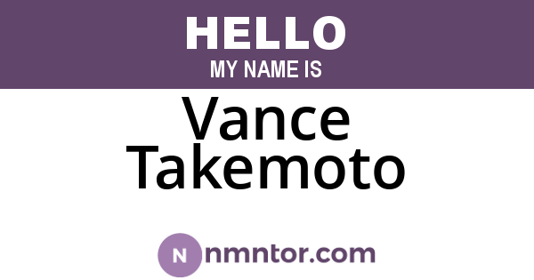 Vance Takemoto