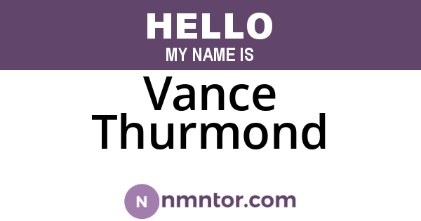Vance Thurmond
