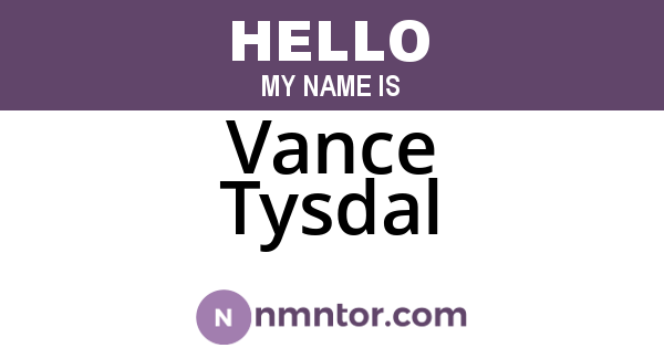 Vance Tysdal
