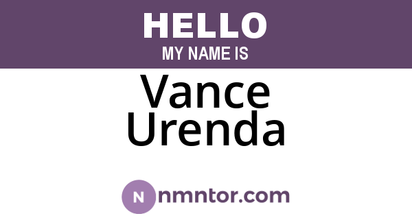 Vance Urenda