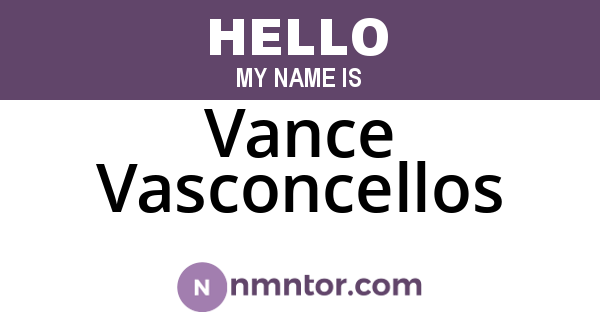 Vance Vasconcellos