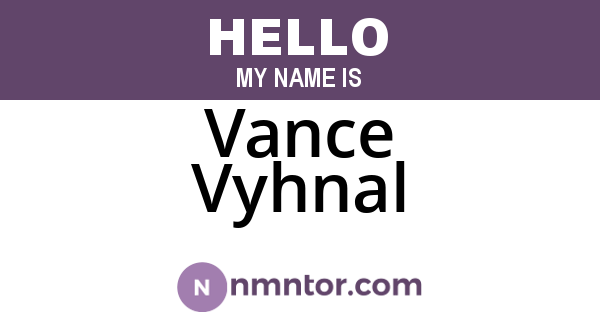 Vance Vyhnal