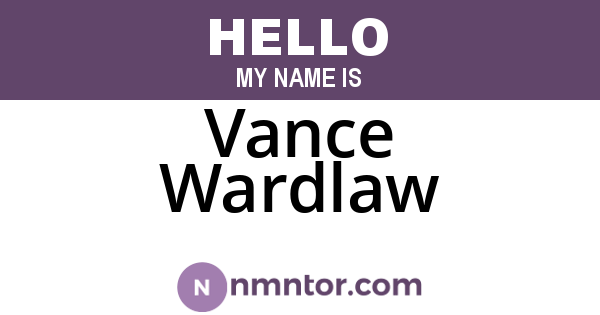Vance Wardlaw