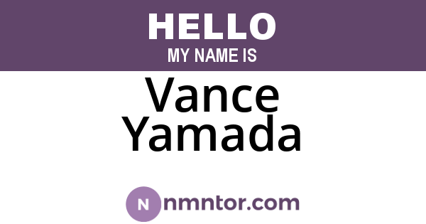 Vance Yamada