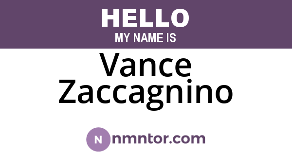 Vance Zaccagnino