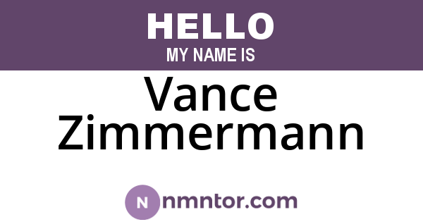 Vance Zimmermann