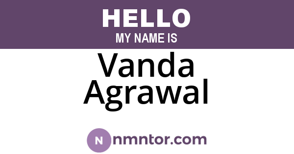Vanda Agrawal
