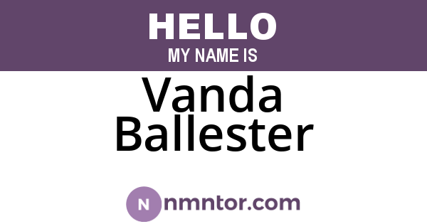 Vanda Ballester