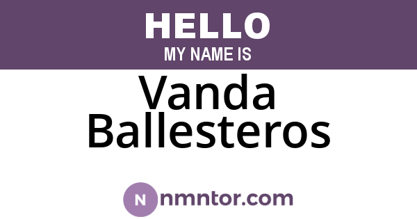 Vanda Ballesteros