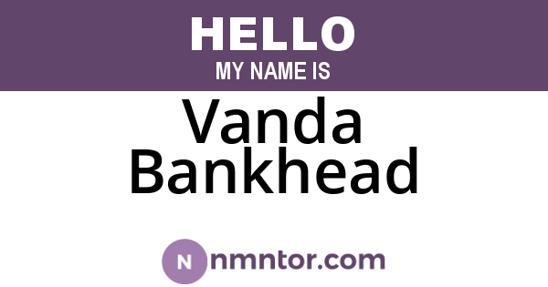 Vanda Bankhead