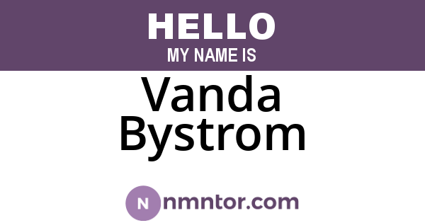 Vanda Bystrom