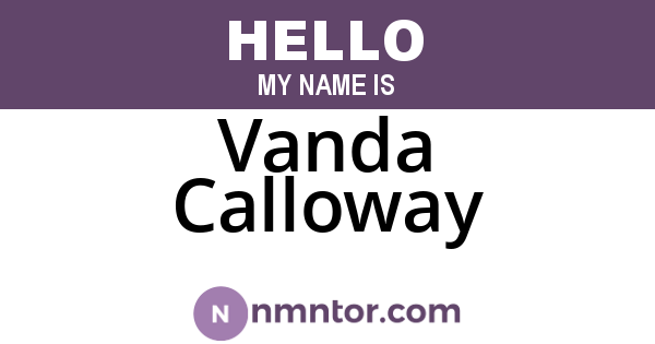 Vanda Calloway