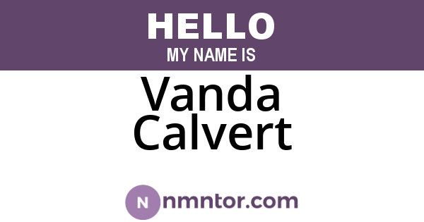 Vanda Calvert