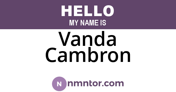 Vanda Cambron
