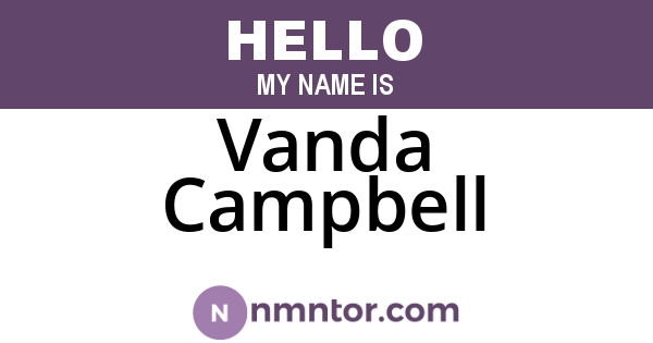Vanda Campbell