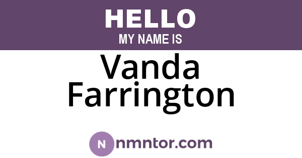 Vanda Farrington