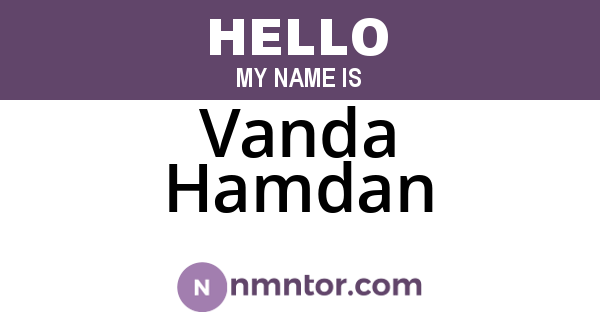 Vanda Hamdan