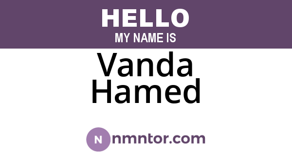 Vanda Hamed