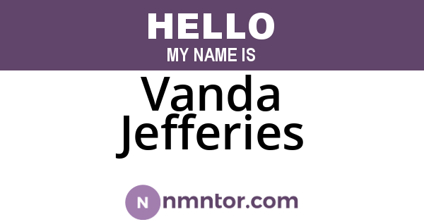 Vanda Jefferies
