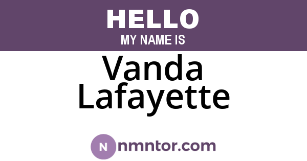 Vanda Lafayette