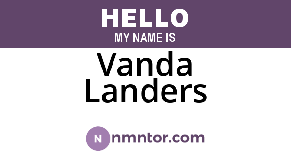 Vanda Landers