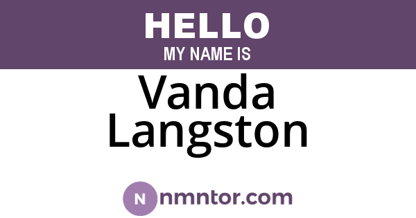 Vanda Langston