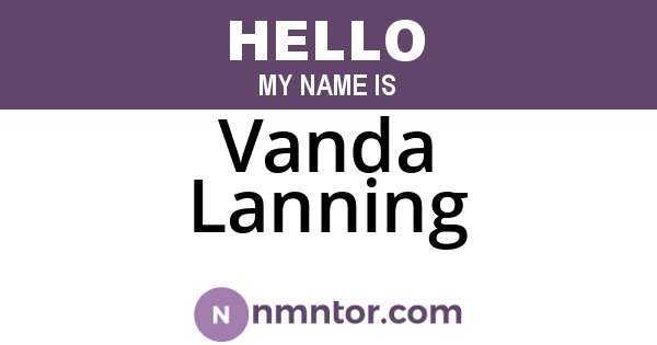 Vanda Lanning