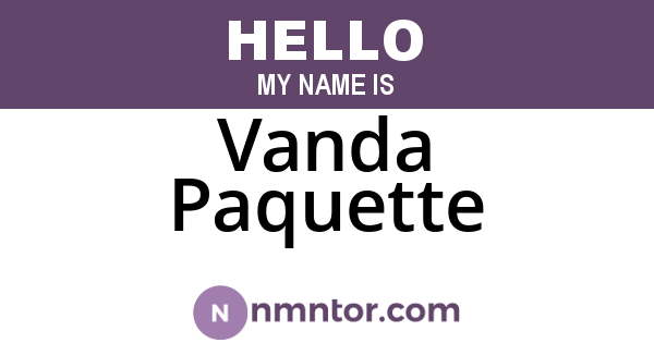 Vanda Paquette