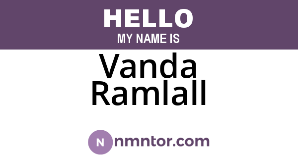 Vanda Ramlall