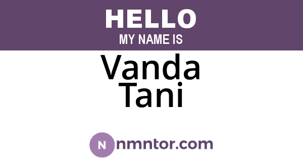Vanda Tani
