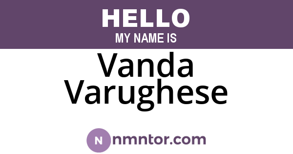 Vanda Varughese