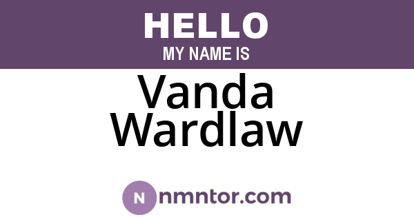 Vanda Wardlaw