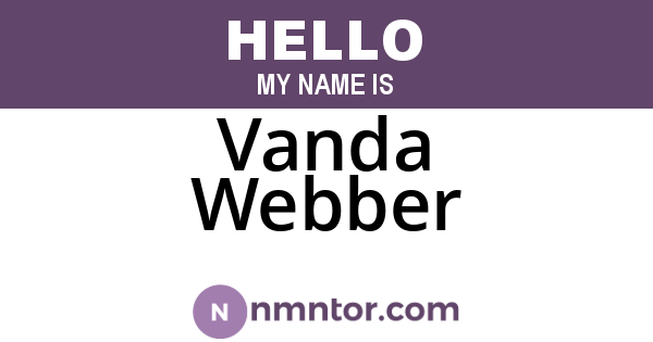 Vanda Webber