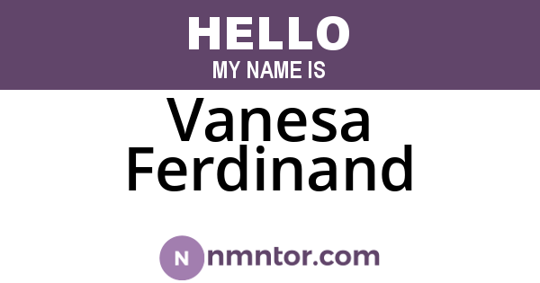 Vanesa Ferdinand