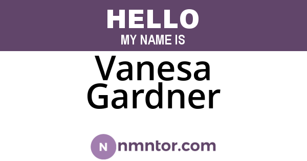 Vanesa Gardner