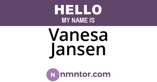 Vanesa Jansen