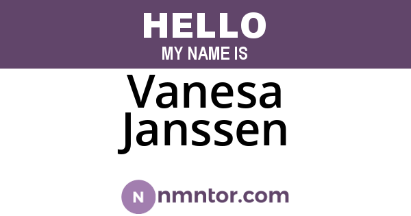 Vanesa Janssen