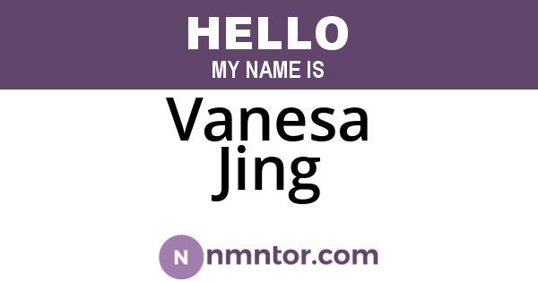 Vanesa Jing