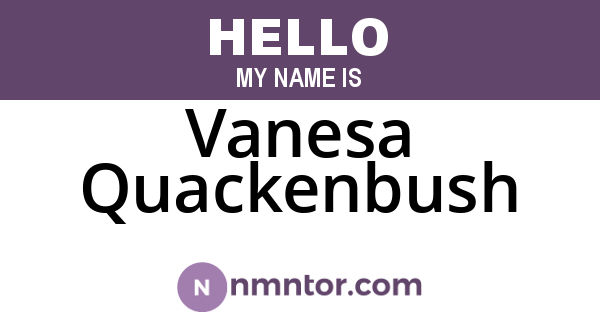 Vanesa Quackenbush