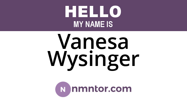 Vanesa Wysinger