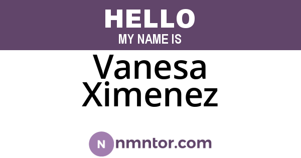 Vanesa Ximenez