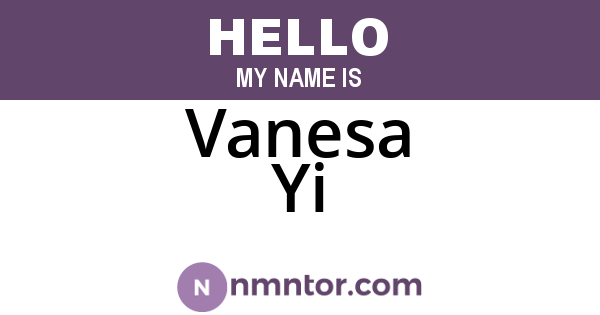 Vanesa Yi