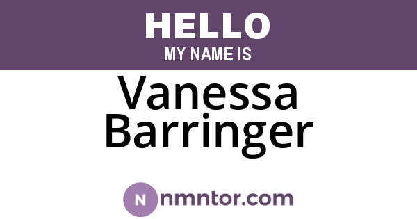 Vanessa Barringer