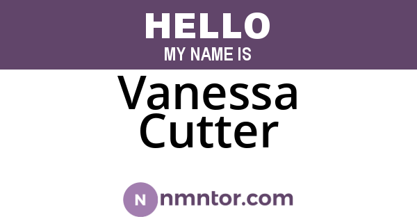 Vanessa Cutter