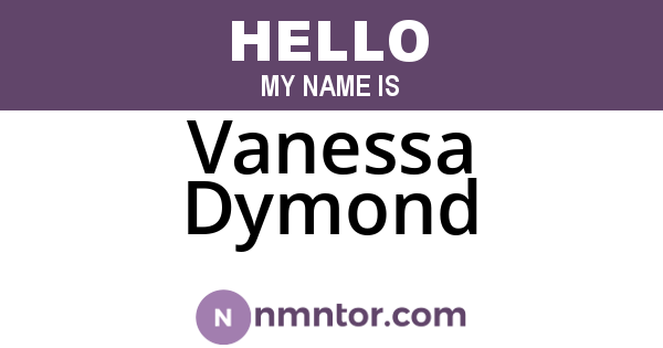 Vanessa Dymond