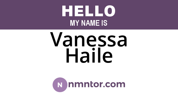 Vanessa Haile