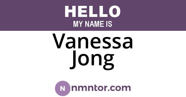Vanessa Jong