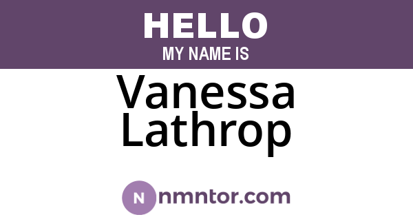 Vanessa Lathrop