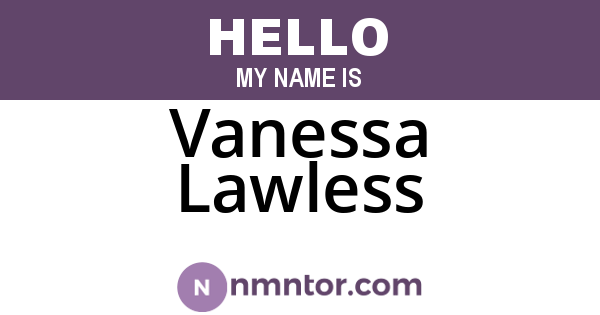Vanessa Lawless